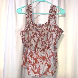 Orange & White Old Navy cute tank top L